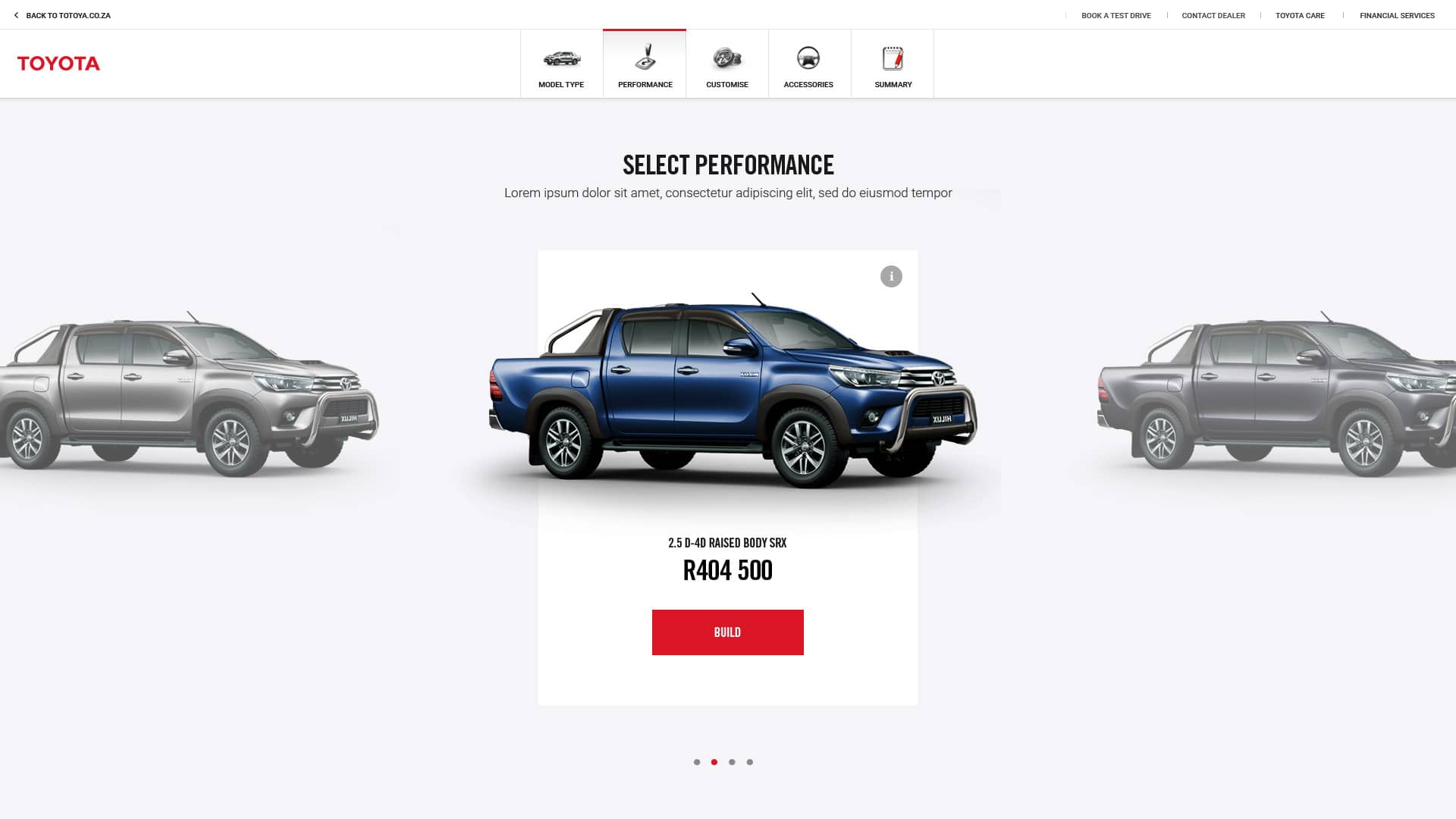 configurator desktop screen